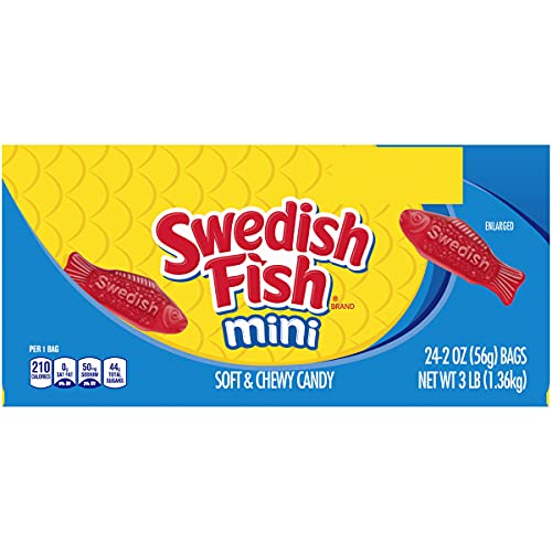 Swedish Fish Mini Soft &Amp; Chewy Candy, 24 - 2 Oz Bags