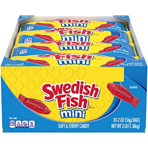 Swedish Fish Mini Soft &Amp; Chewy Candy, 24 - 2 Oz Bags