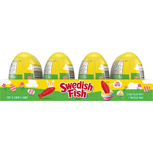 SWEDISH FISH Mini Soft & Chewy Easter Candy, 12-0.88 oz Easter Eggs SWEDISH FISH Mini Soft & Chewy Easter Candy, 12-0.88 oz Easter Eggs