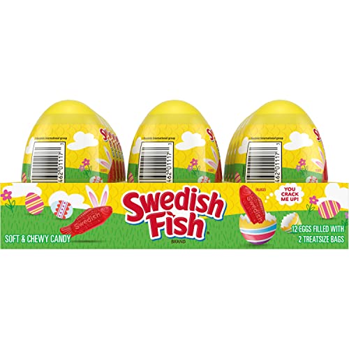 SWEDISH FISH Mini Soft & Chewy Easter Candy, 12-0.88 oz Easter Eggs SWEDISH FISH Mini Soft & Chewy Easter Candy, 12-0.88 oz Easter Eggs
