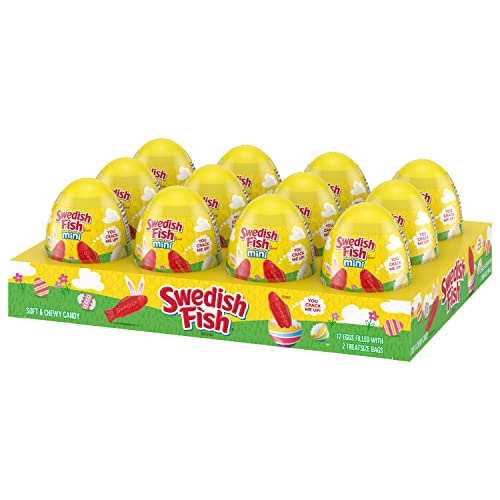 SWEDISH FISH Mini Soft & Chewy Easter Candy, 12-0.88 oz Easter Eggs SWEDISH FISH Mini Soft & Chewy Easter Candy, 12-0.88 oz Easter Eggs