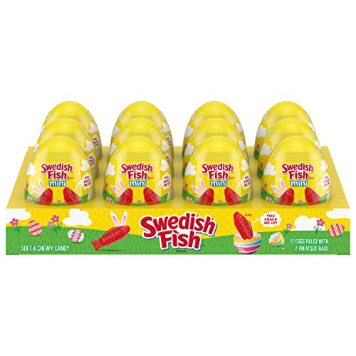 SWEDISH FISH Mini Soft & Chewy Easter Candy, 12-0.88 oz Easter Eggs SWEDISH FISH Mini Soft & Chewy Easter Candy, 12-0.88 oz Easter Eggs