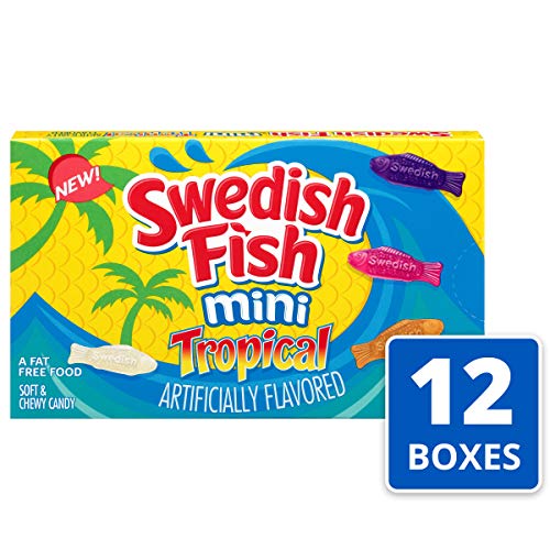 Swedish Fish Mini Tropical Soft &Amp; Chewy Candy, Easter Candy, 12