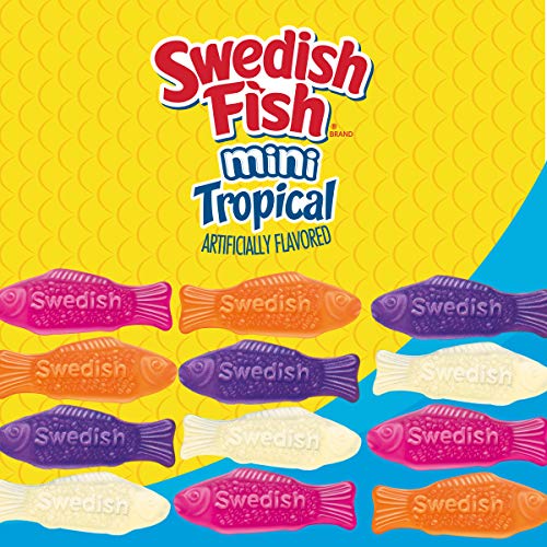 Swedish Fish Mini Tropical Soft &Amp; Chewy Candy, Easter Candy, 12
