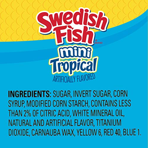 Swedish Fish Mini Tropical Soft &Amp; Chewy Candy, Easter Candy, 12