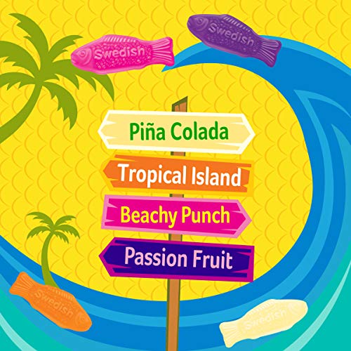 Swedish Fish Mini Tropical Soft &Amp; Chewy Candy, Easter Candy, 12