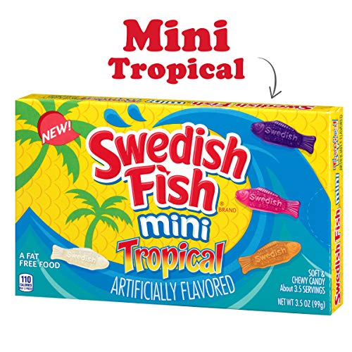 Swedish Fish Mini Tropical Soft &Amp; Chewy Candy, Easter Candy, 12