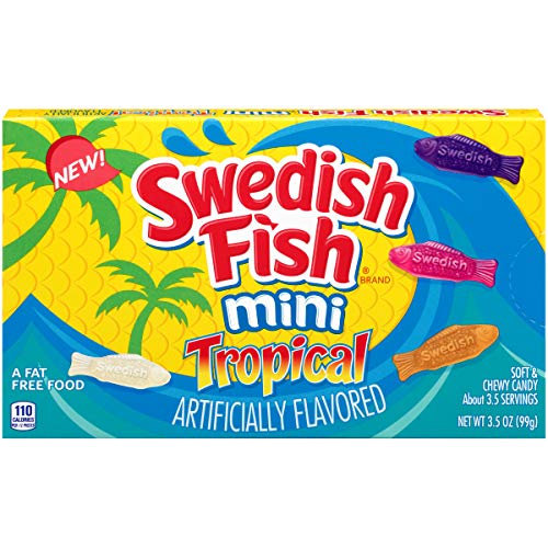 Swedish Fish Mini Tropical Soft &Amp; Chewy Candy, Easter Candy, 12