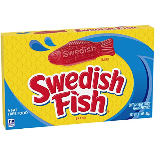 Swedish Fish Soft &Amp; Chewy Candy, Christmas Candy, 3.1 Oz Box