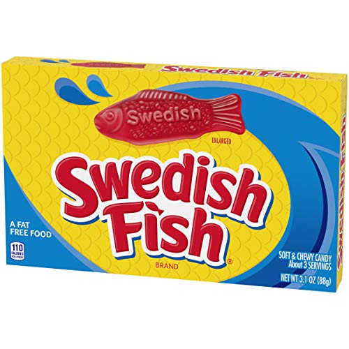 Swedish Fish Soft &Amp; Chewy Candy, Christmas Candy, 3.1 Oz Box