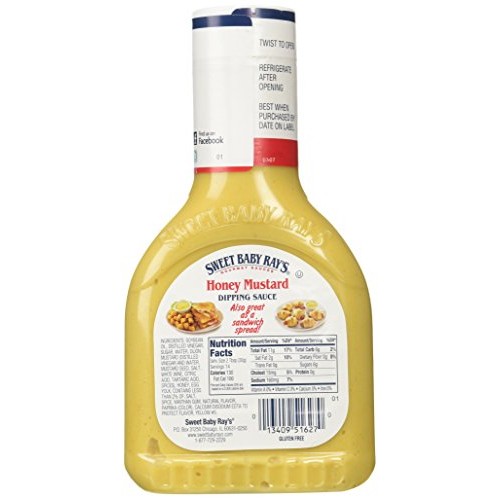 Sweet Baby Rays Honey Mustard Dipping Sauce Pack Of 2 14 Oz B