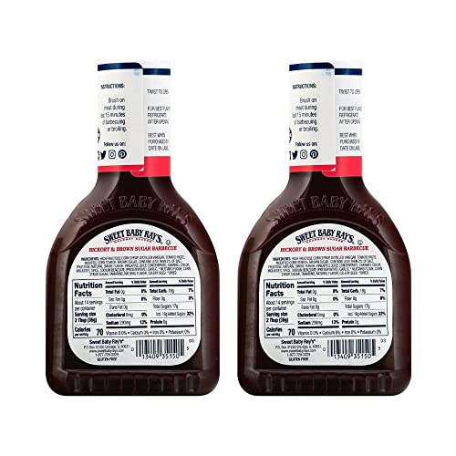 Sweet Baby Rays Hickory &Amp; Brown Sugar Barbecue Sauce 18 Oz Bott