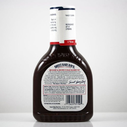 Sweet Baby Rays Hickory &Amp; Brown Sugar Barbecue Sauce - 18 Oz