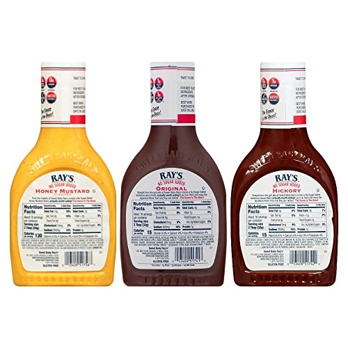 Sweet Baby Rays No Sugar Added Trio Bundle, 1-Original 18.5oz, ...