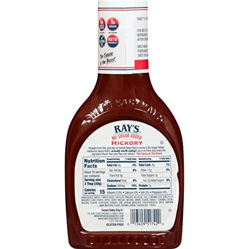 Sweet Baby Rays No Sugar Added Trio Bundle, 1-Original 18.5oz, ...