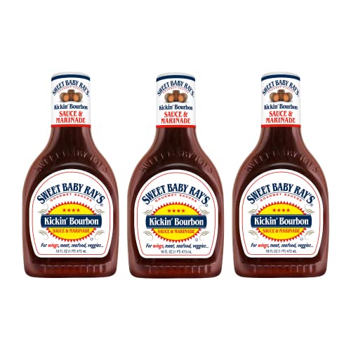 Sweet Baby Rays Sauce And Marinade, Kickin Bourbon 16 Fl Oz ,