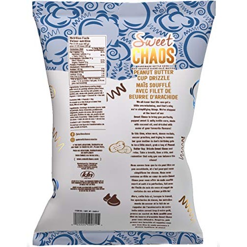 Sweet Chaos Popcorn, Peanut Butter Cup Drizzle, 5.5 Ounce Bag