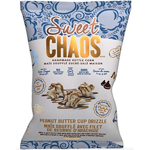 Sweet Chaos Popcorn, Peanut Butter Cup Drizzle, 5.5 Ounce Bag