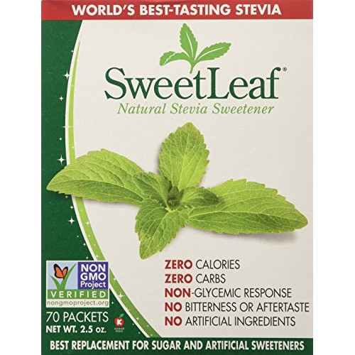Sweetleaf Sweetener 70-Count Packets, 2.5-Ounce Boxes Pack Of 3