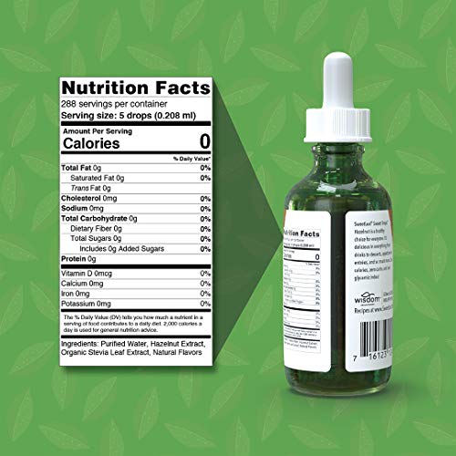 Sweetleaf Wisdom Naturals Liquid Stevia Hazelnut Flavor, 2 Oz.
