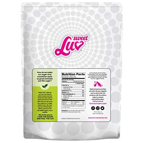Luv Keto Sweetener Stevia Blend - 1:1 Sugar Free Substitute For