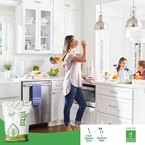 Sweet Nature Stevia Sweetener Powder - All Natural - Kosher - Gl