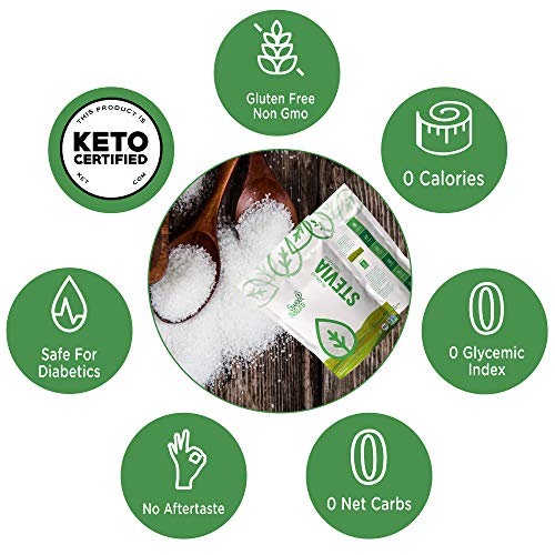 Sweet Nature Stevia Sweetener Powder - All Natural - Kosher - Gl