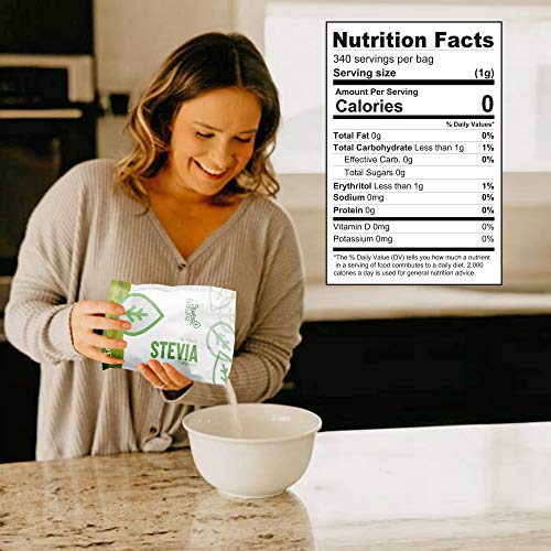 Sweet Nature Stevia Sweetener Powder - All Natural - Kosher - Gl