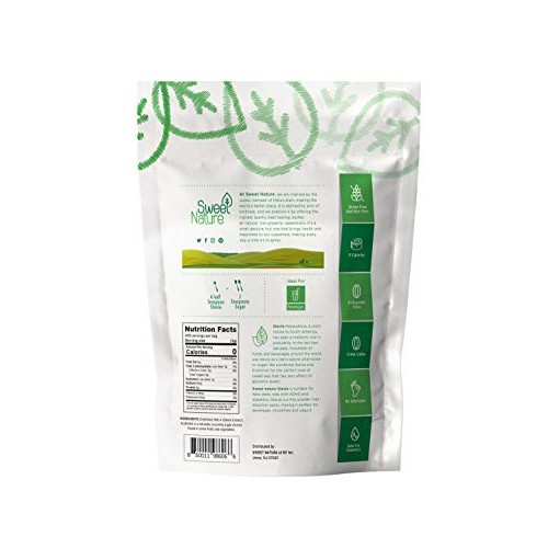 Sweet Nature Stevia Sweetener Powder - All Natural - Kosher - Gl
