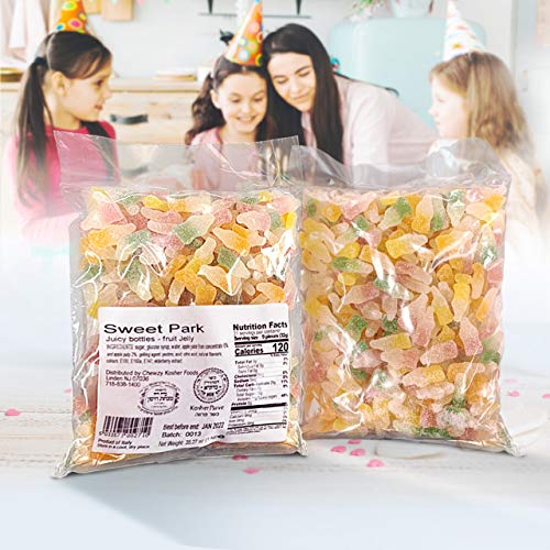 Sweet Park Fruit Jelly, Juicy Bottle Shapes Assorted Colors, 5