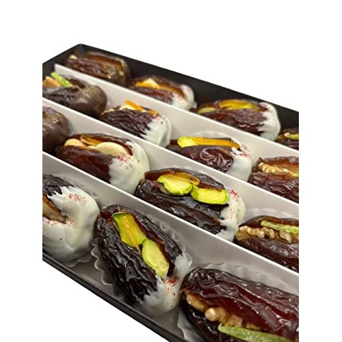Sweet Saffron Medjool Dates – Dried Dates Box - Stuffed Dates wi...