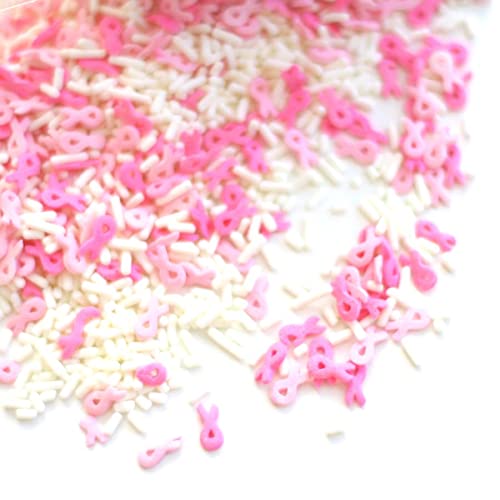 6 Oz. Breast Cancer Sprinkles for Dessert, Cake and Cupcake Conf...