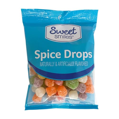 Sweet Smiles Spice Drops Jelly Candy 9 oz. Bag