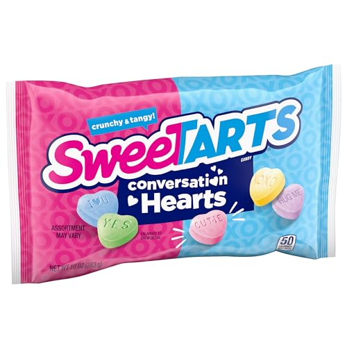 Sweetarts Conversation Hearts, Valentines Day Candy, 10 Ounce P...