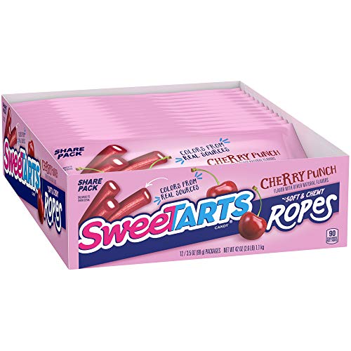 Sweetarts Soft And Chewy Ropes, Cherry Punch, 3 Ounces Pack Of