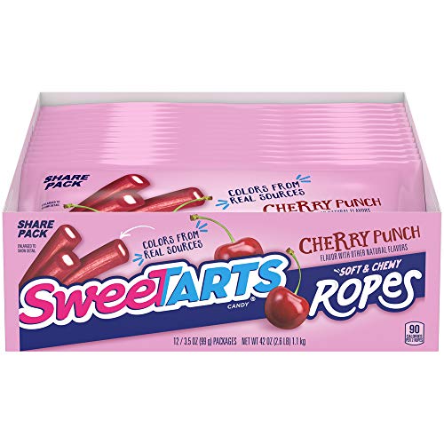 Sweetarts Soft And Chewy Ropes, Cherry Punch, 3 Ounces Pack Of