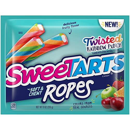 Sweetarts Twisted Rainbow Ropes, 9 Ounce