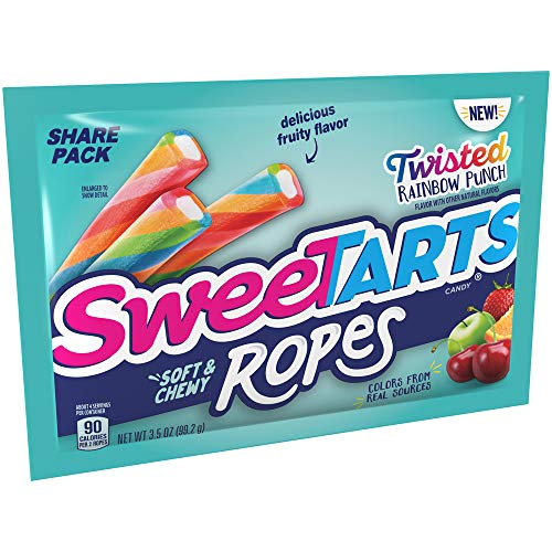 Sweetarts Twisted Rainbow Ropes Share Pack, 3.5 Ounce, Pack Of 12