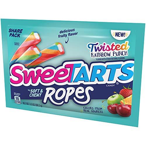 Sweetarts Twisted Rainbow Ropes Share Pack, 3.5 Ounce, Pack Of 12