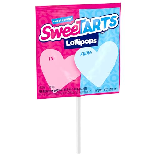 SweeTARTS Valentines Day Heart Pops 30ct .56oz lollipops