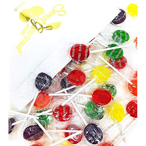 Sweetgourmet Assorted Fruit Sugar Free Jolly Pops | Gluten Free