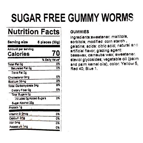 Sweetgourmet Sugar Free Gummy Candy Worms | 1 Pound