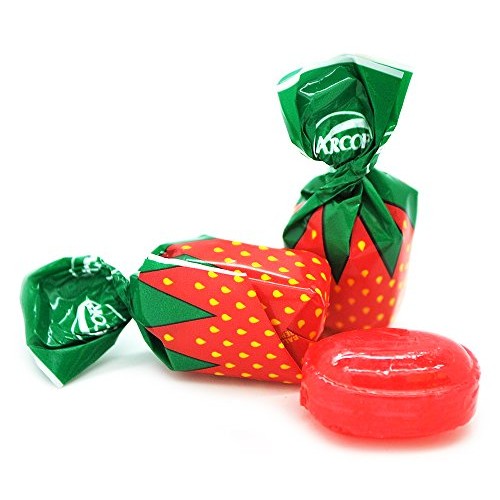 Arcor Strawberry Buds Filled Hard Candy Bon Bons Bulk Wrapped Ca