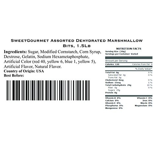 Sweetgourmet Assorted Dehydrated Marshmallow Bits, Charms Cereal