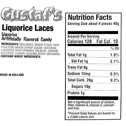 Sweetgourmet Black Licorice Laces | Dutch Candy Shoelaces | 1 Pound