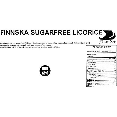 Sweetgourmet Finnska Sugar Free Soft Black Licorice Candy | 1 Pound