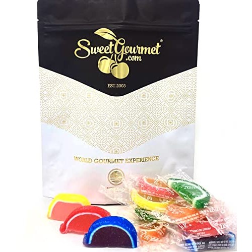 SweetGourmet Hand-Crafted Agar Assorted Jelly Fruit Slices Wrapp...