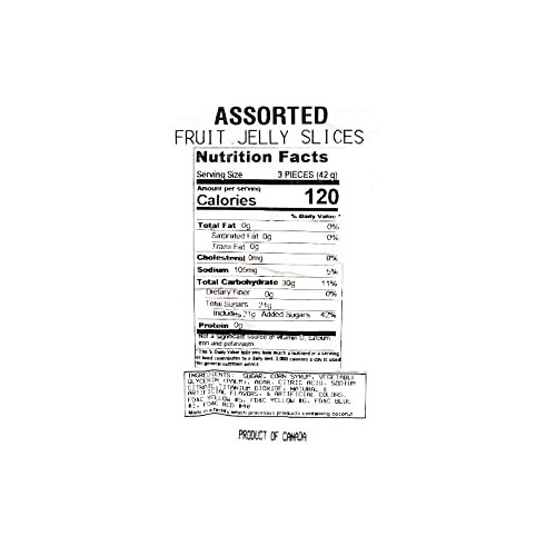 SweetGourmet Hand-Crafted Agar Assorted Jelly Fruit Slices Wrapp...