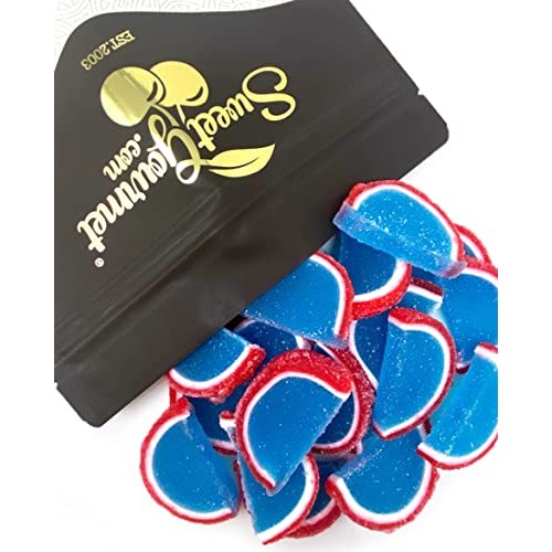 SweetGourmet Hand-Crafted Agar Blue Raspberry Fruit Slices | 1 P...