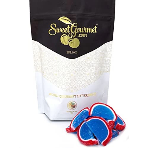 SweetGourmet Hand-Crafted Agar Blue Raspberry Fruit Slices | 1 P...